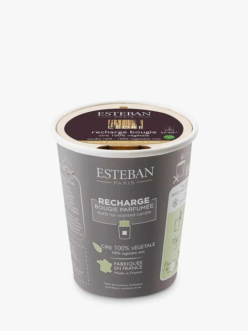 Esteban Cedre scented candle refill 180g - British product