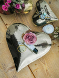 Culinary Concepts hammered stainless steel heart dish 25cm - British product