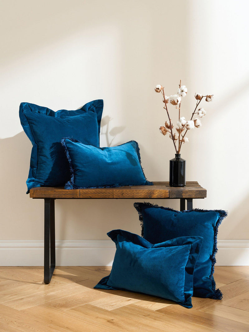 Truly velvet cushion square feather fill - British product