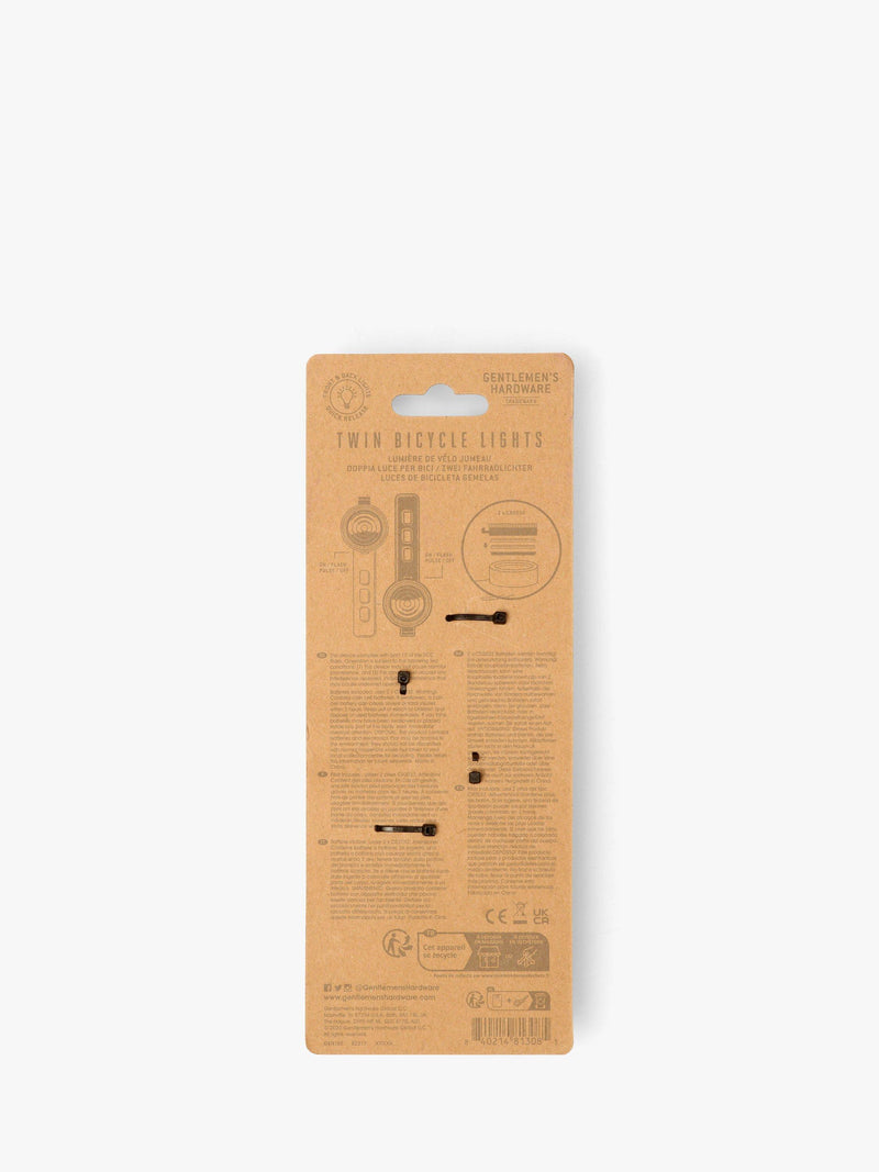 Gentlemen's Hardware twin bicycle lights, UK version