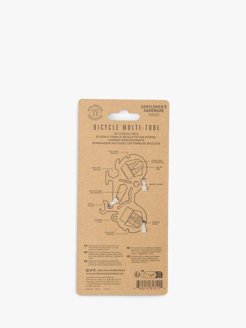 Gentlemen's Hardware bicycle multi tool with fourteen functions, UK version