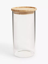 John Lewis John Lewis Glass Storage Jar with Bamboo Lid, 1L- Buy online at McGrocer