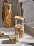 John Lewis glass jar with bamboo lid 1L, imported from the UK