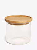 John Lewis glass storage jar with bamboo lid 450ml, imported from the UK