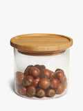 John Lewis glass storage jar with bamboo lid 450ml, imported from the UK