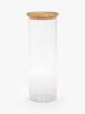 John Lewis tall glass storage jar with bamboo lid 1.6L - British product