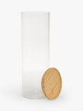 John Lewis tall glass storage jar with bamboo lid 1.6L - British product