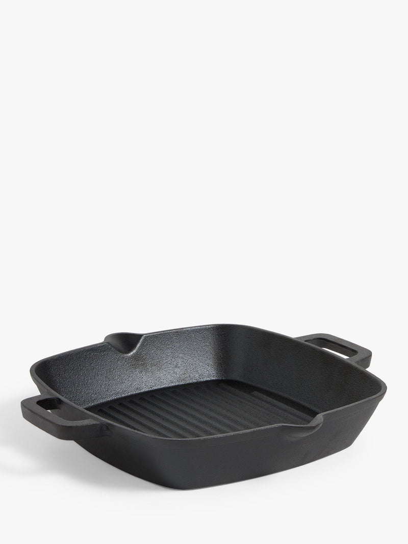 John Lewis cast iron square grill pan 26cm, UK version