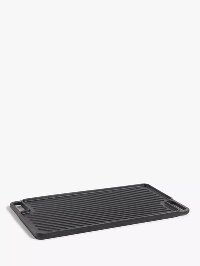 John Lewis John Lewis Cast Iron Rectangular Grill Pan 46cm- Buy online at McGrocer