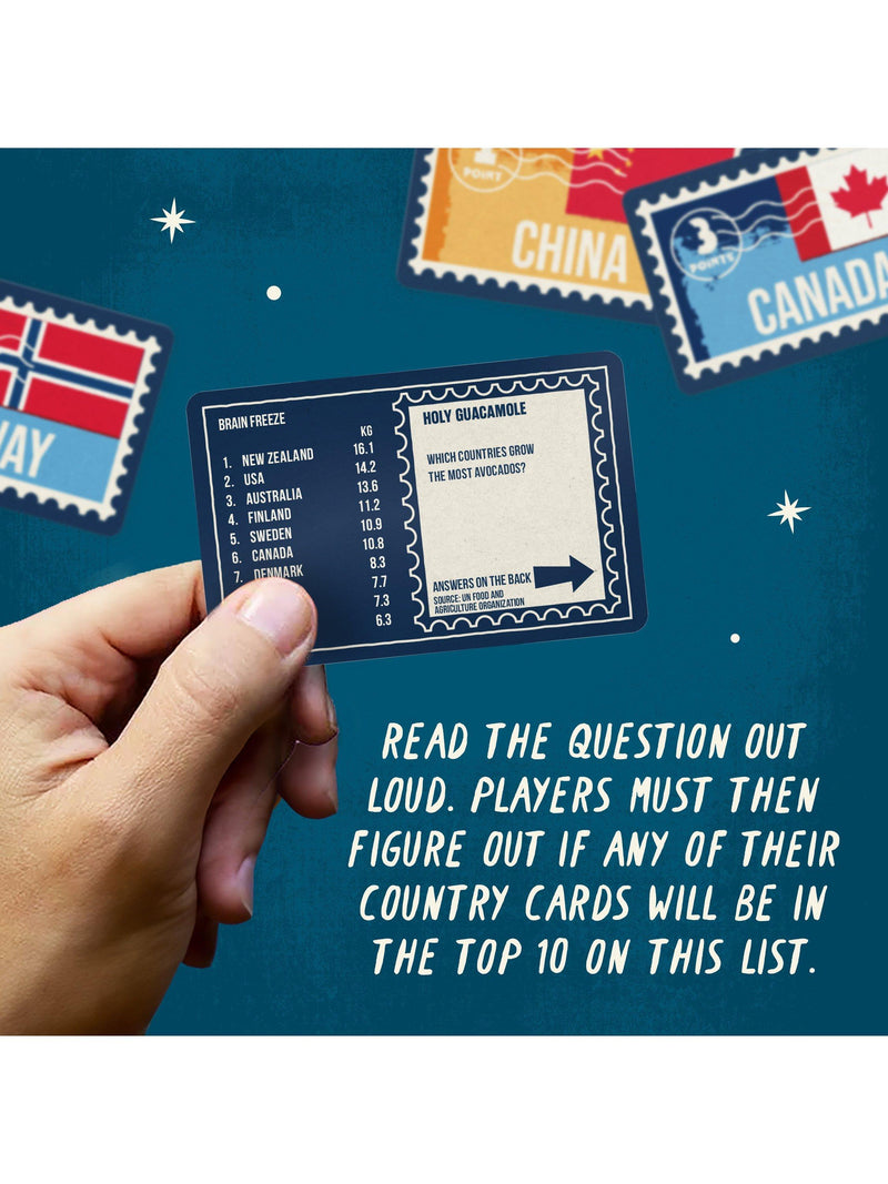 Gamely Top of the World trivia card game, UK version