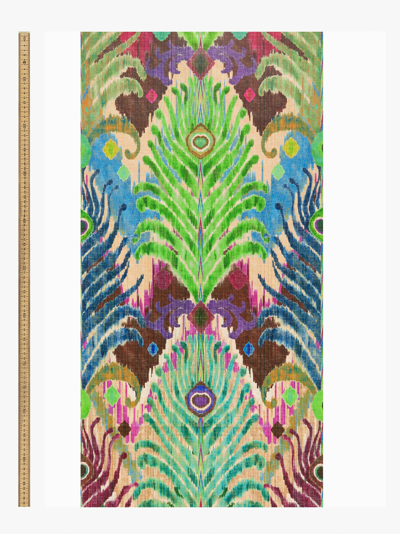Matthew Williamson peacock ikat wallpaper L10m x W52cm (British brand)
