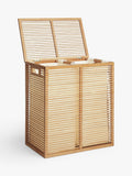 John Lewis bamboo double laundry basket natural (British brand)