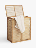 John Lewis bamboo double laundry basket natural (British brand)