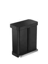 John Lewis Simplehuman Recycling Liner Pocket Pedal Bin, Matte Black Steel, 58L- Buy online at McGrocer