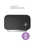 Simplehuman recycling pedal bin matte black steel 58L, imported from the UK
