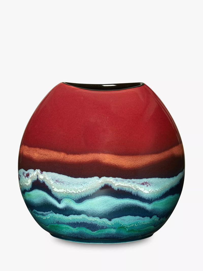 Poole Pottery Horizon Purse Vase H20cm, imported from the UK