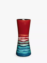 John Lewis Poole Pottery Horizon Earthenware Hourglass Vase Red Multi H34cm- Buy online at McGrocer