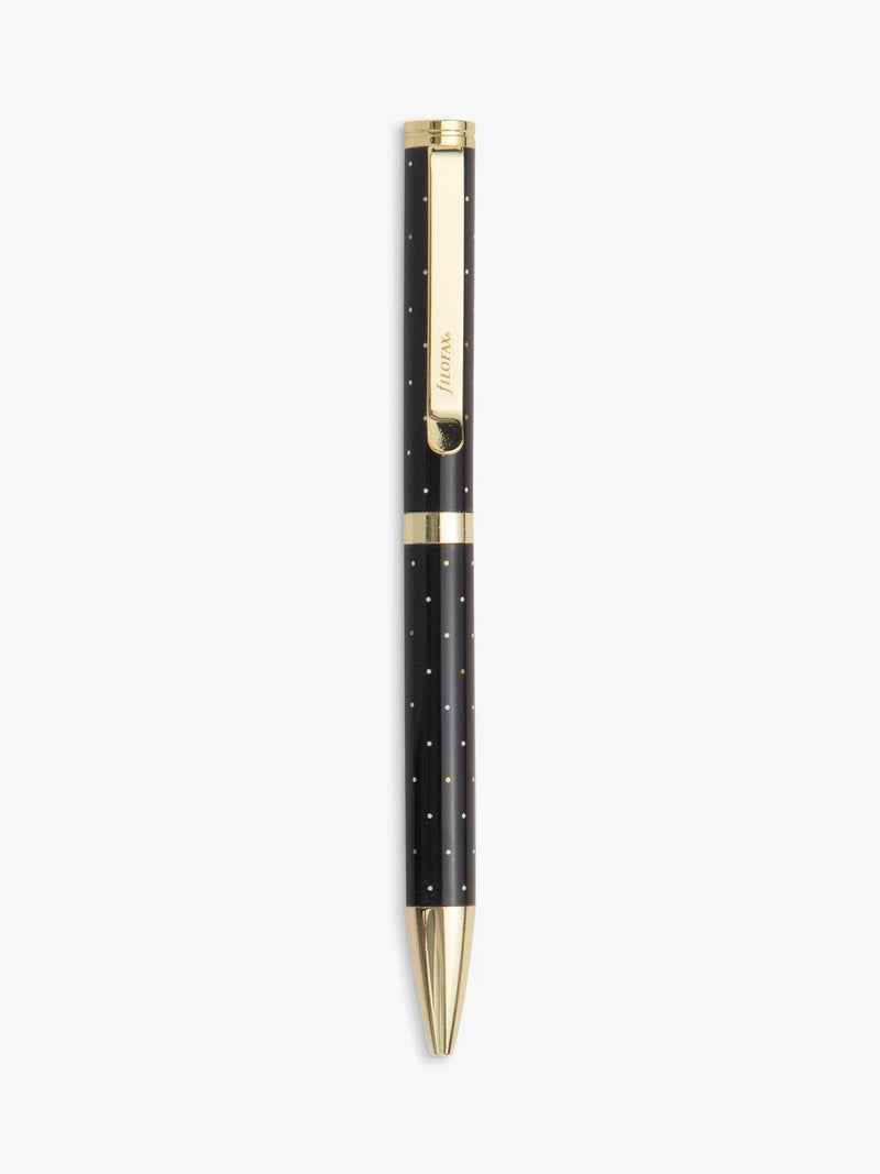 Filofax Moonlight black ballpoint pen, 1mm nib (British brand)