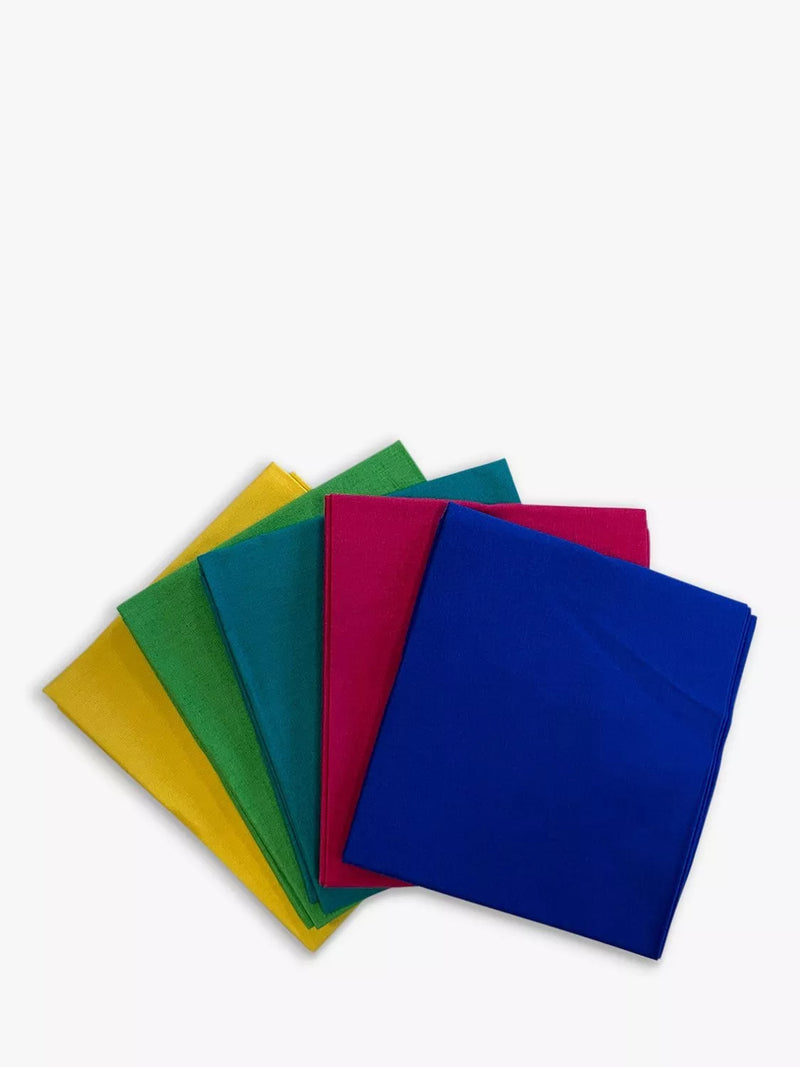 Oddies Textiles أقمشة مربعة مسطحة سادة، عبوة من 5 قطع