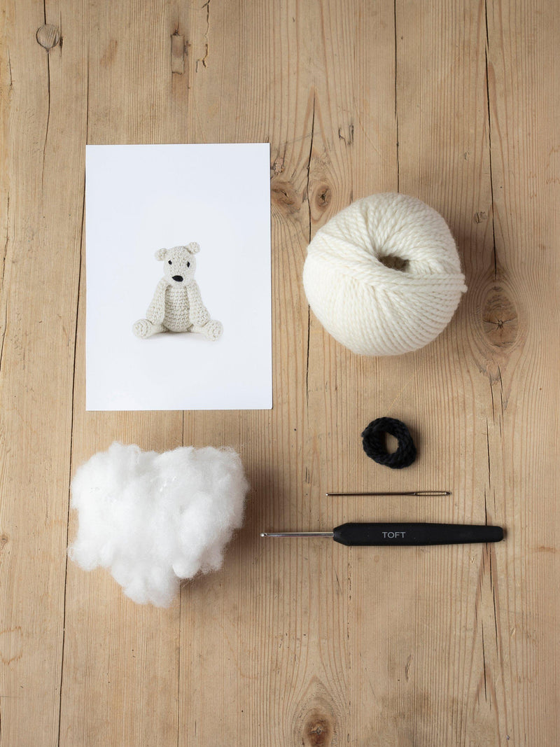 TOFT Mini Piotr Polar Bear crochet kit (British brand)