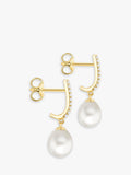 IBB 9ct gold pearl drop earrings - British product