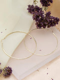 IBB 9ct textured hoop earrings gold - British product