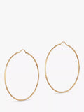 IBB 9ct textured hoop earrings gold - British product