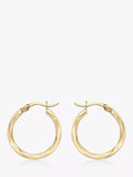 IBB 9ct gold creole hoop earrings 1.8cm (British brand)