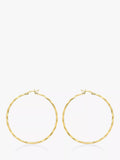 IBB large faceted hoop earrings 9ct gold - British product