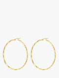IBB große facettierte Hoop-Ohrringe aus 9 Karat Gold - Britisches Produkt