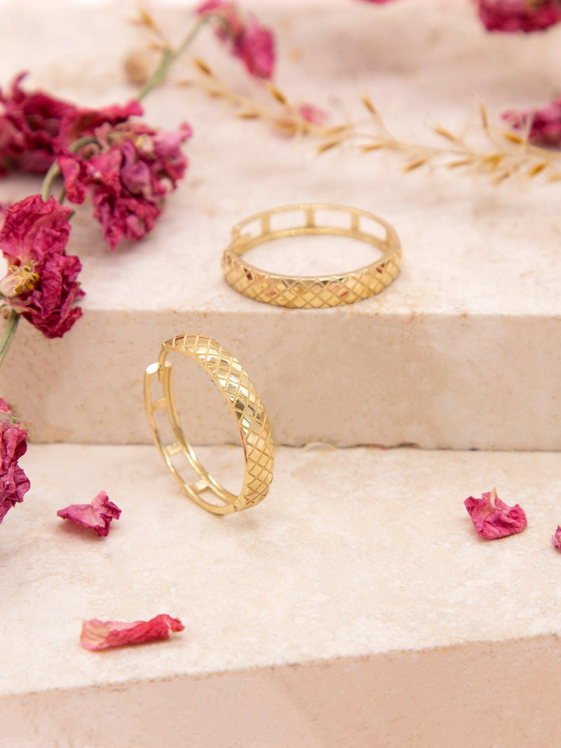 IBB earrings 9ct gold quilted large hoop - British product