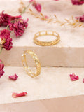 IBB earrings 9ct gold quilted large hoop - British product