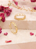 IBB earrings 9ct gold quilted large hoop - British product