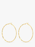 IBB 9ct gold faceted medium hoop earrings, UK version