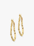 IBB 9ct gold heart hoop earrings, UK version