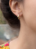 IBB 9ct gold double love knot hoop earrings, UK version