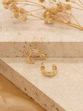 IBB 9ct gold double half hoop earrings, imported from the UK
