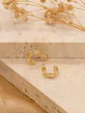 IBB 9ct gold double half hoop earrings, imported from the UK