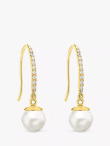 John Lewis IBB 9ct Gold Pearl Drop Earrings- Buy online at McGrocer