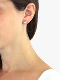 IBB 9ct gold pearl disc stud earrings, imported from the UK