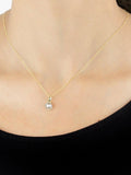 IBB gold pearl cubic zirconia pendant necklace, imported from the UK