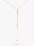 IBB 9ct gold freshwater pearl lariat necklace, UK version