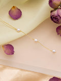 IBB 9ct gold freshwater pearl lariat necklace, UK version