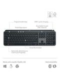 Logitech MX Keys S wireless keyboard graphite - British product