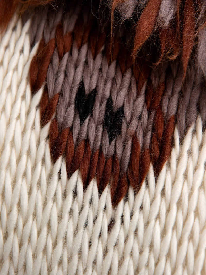 Wool Couture Highland cow cushion knitting kit, imported from the UK