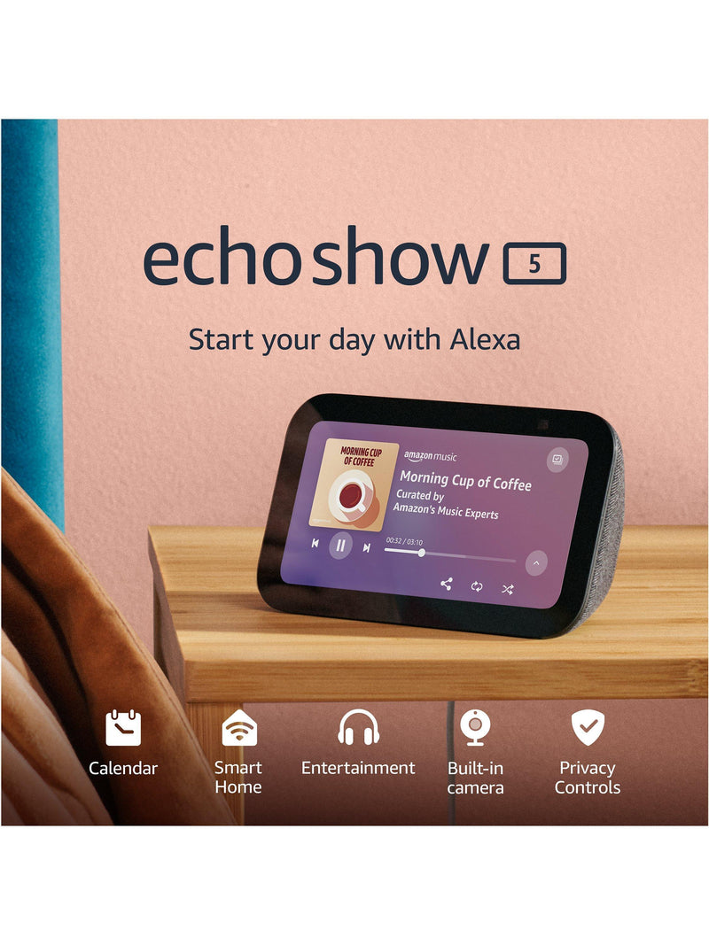 شاشة Amazon Echo Show 5 الجيل الثالث الذكية (ماركة بريطانية)