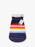 Joules dog coat rainbow stripe multi, UK version