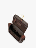 Loake Severn leather hanging wash bag in brown, UK version