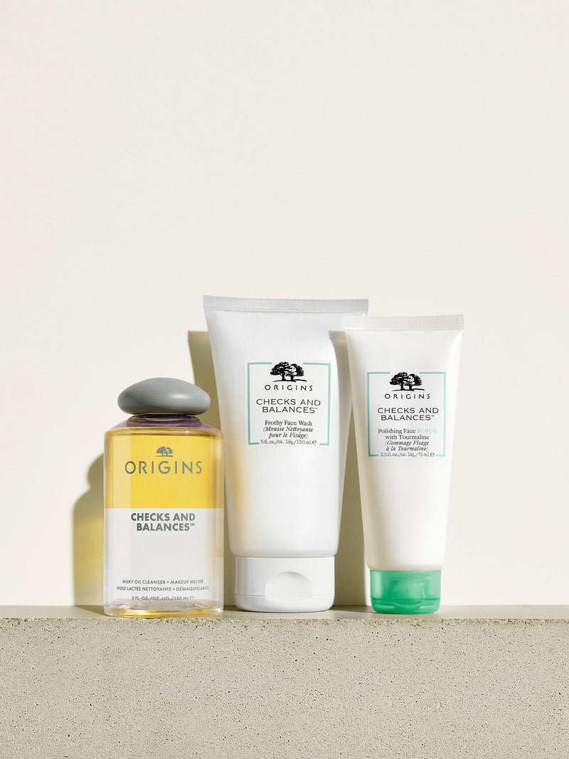 Origins Checks And Balances Milk to Oil Cleanser and Makeup Melter 150ml, imported from the UK