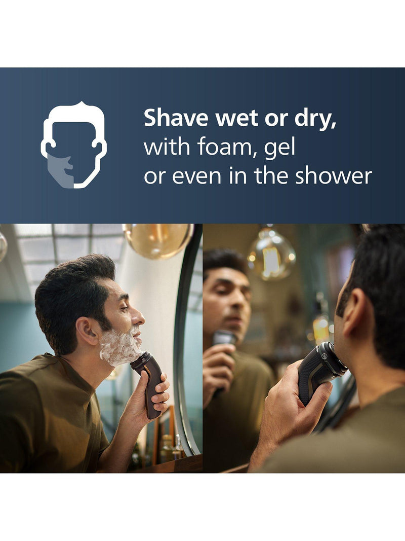 Philips electric shaver in Ash Gold, imported from the UK
